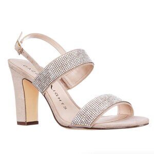 Nina Shoes Womens Senta Alamo Tan Stiletto Block-Heel Sandal